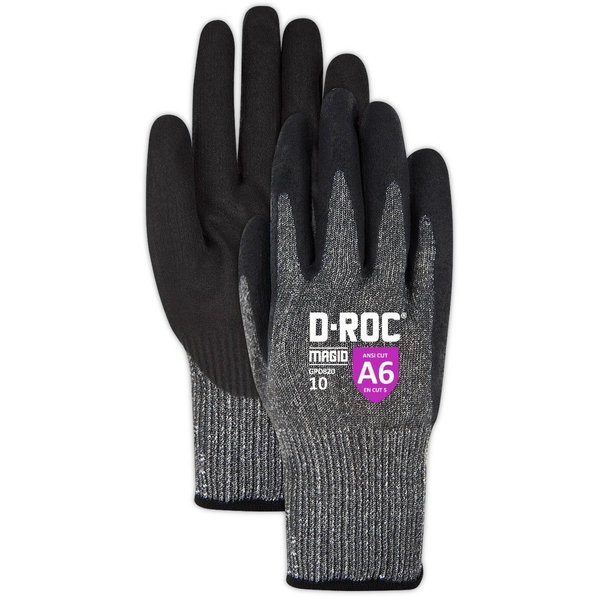 Magid D-ROC GPD820 Lightweight NitriX Palm Coated Work Gloves – Cut Level A6 GPD8207